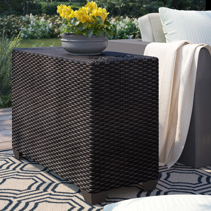 Sol 72 Outdoor™ Tegan Wicker/Rattan Side Table & Reviews | Wayfair